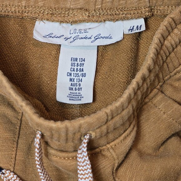H&M L.O.G.G. Boys Tan Knit Pull-On Shorts w/ Drawstring – Size 8–9Y - Picture 2 of 4